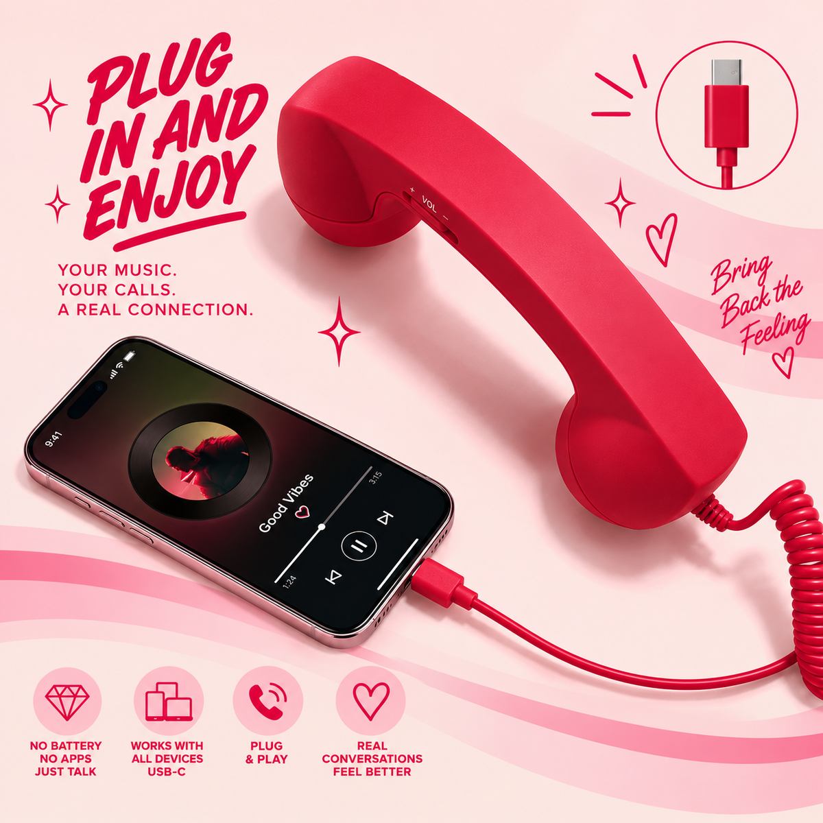 Retro Phone Handset