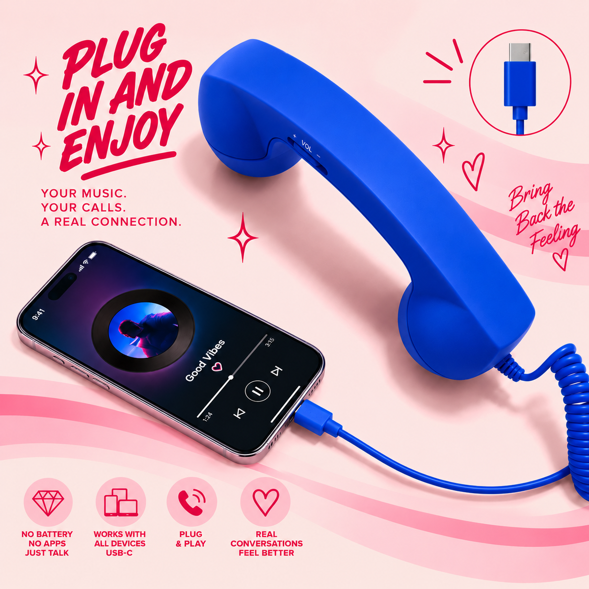 Retro Phone Handset