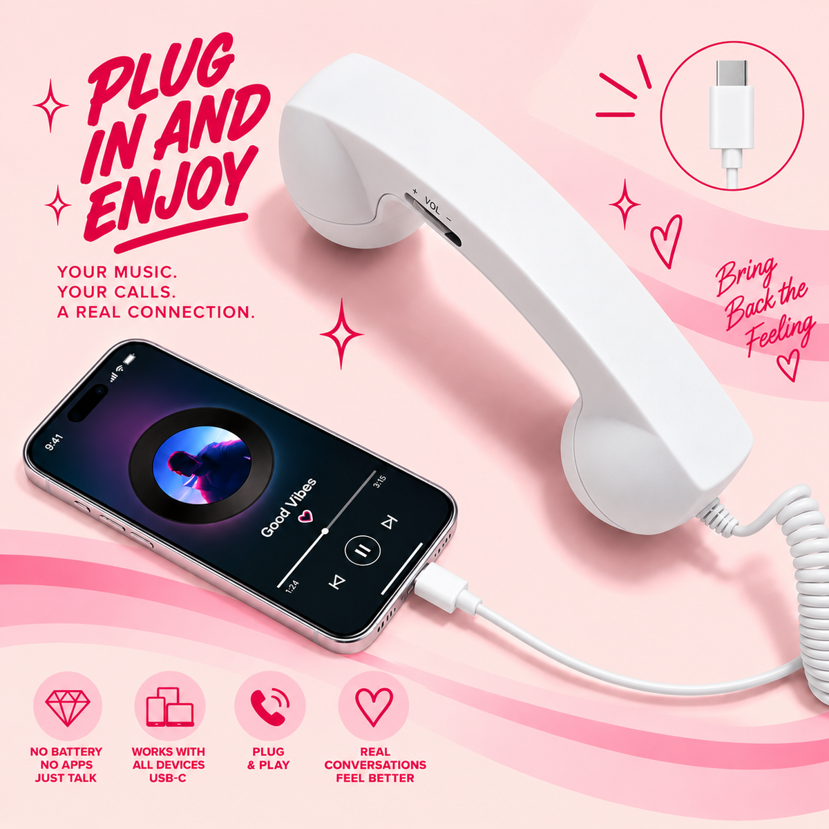 Retro Phone Handset